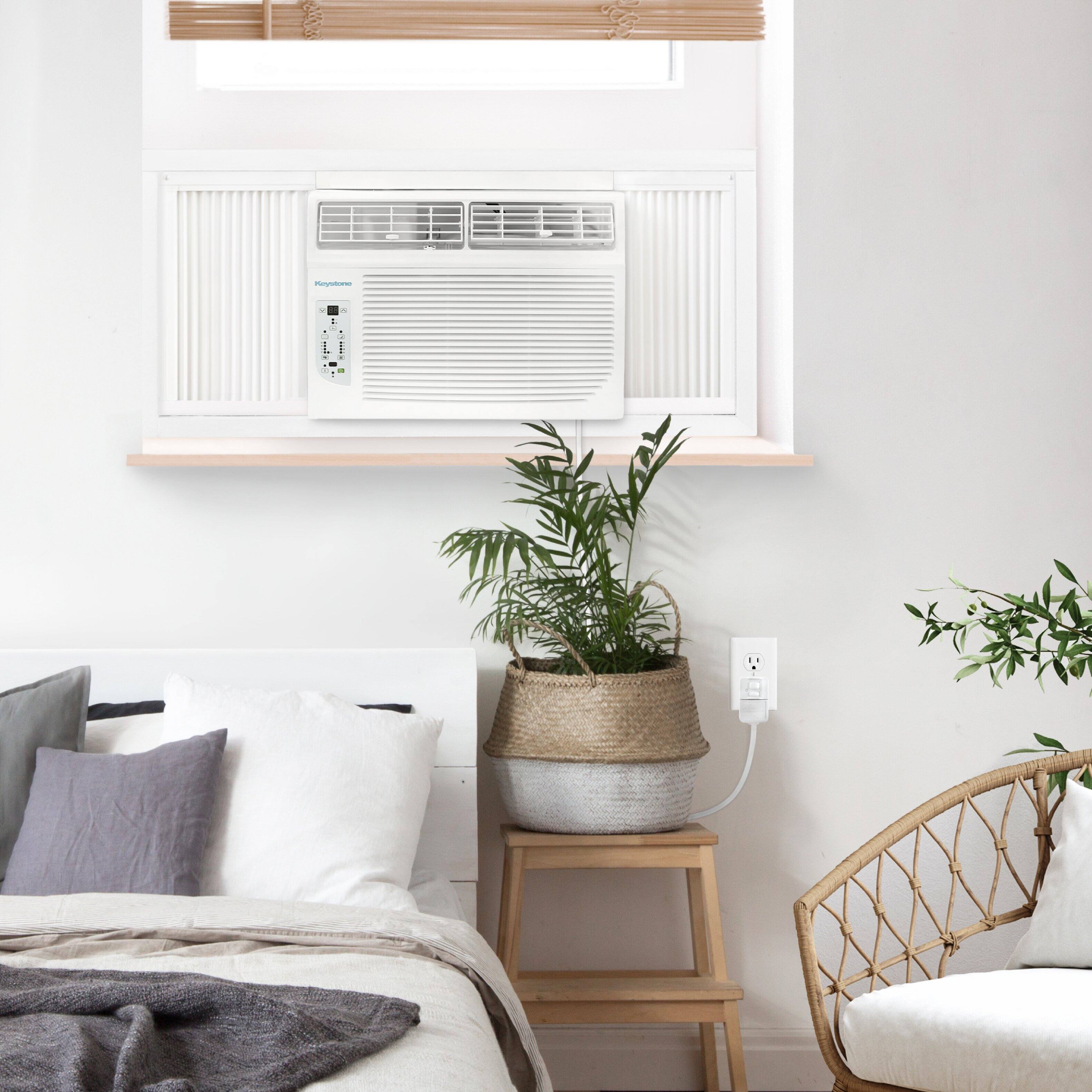 Alt View 26. Keystone - Keystone 12,000/11,600 BTU 230V Window Air Conditioner with 11,000 BTU Supplemental Heat Function - White.