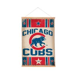 Evergreen Enterprises - Chicago Cubs 24" x 36" Antique Style Canvas Wall Art Tapestry with Wood Frame - Multicolor