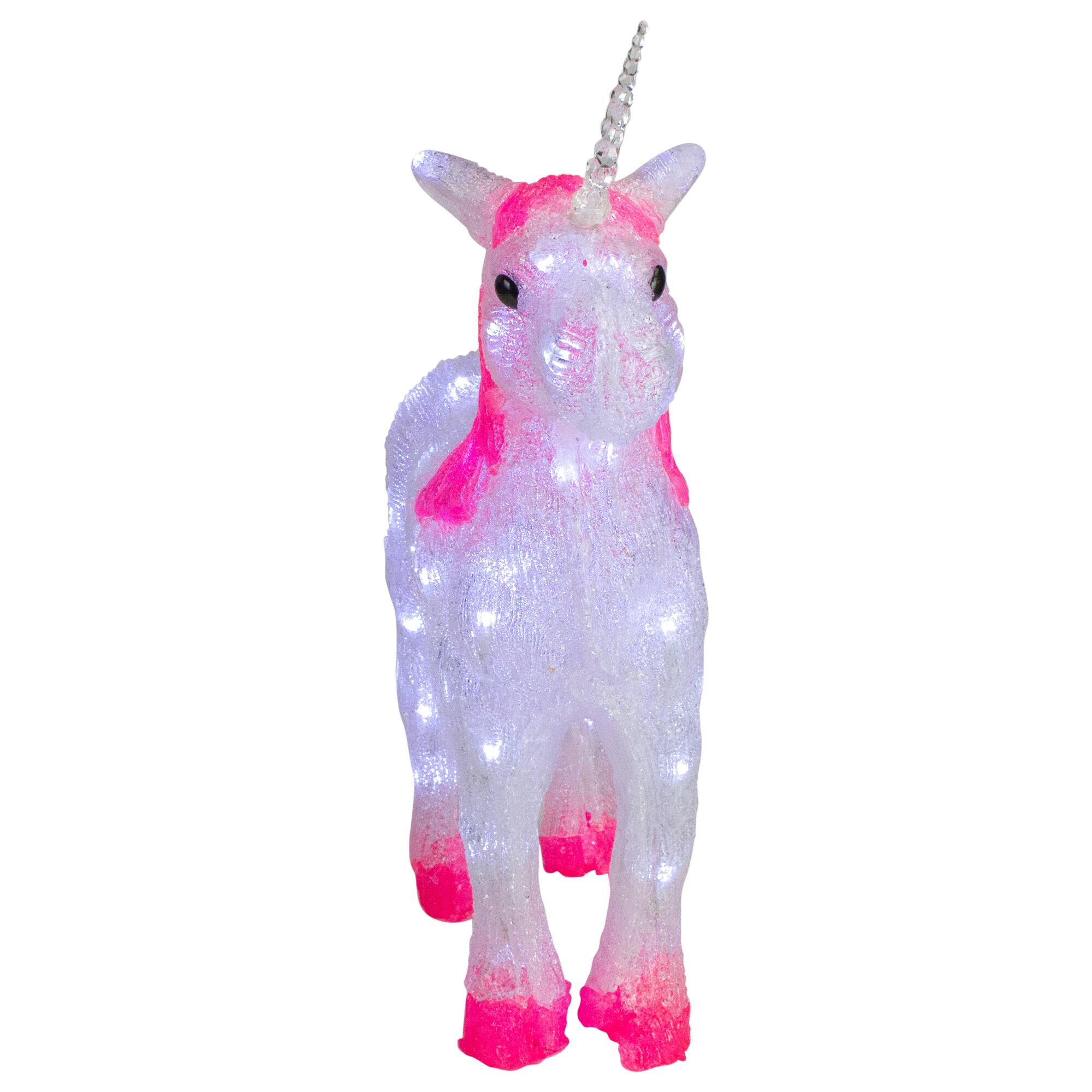 Alt View 2. Northlight - 23" Lighted Commercial Grade Acrylic Unicorn Christmas Display Decoration - Clear.