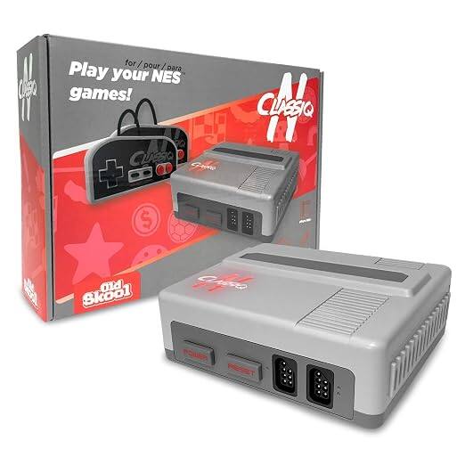 for / pour / Play your NES games!  
CLASSIO + S  
Old Skool  
CLASRO