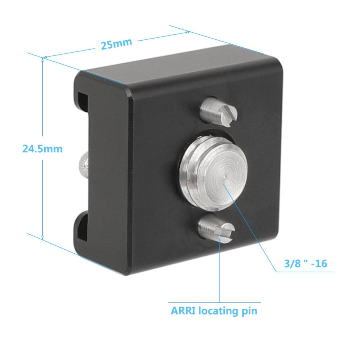 25mm  
24.5mm  
3/8" -16  
ARRI locating pin