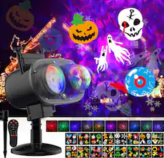 Front. Anysun - Halloween Projector Lights - 26 HD Effects with 3D Ocean Waves, Remote Timer, Waterproof for Outdoor Holiday Decorations.