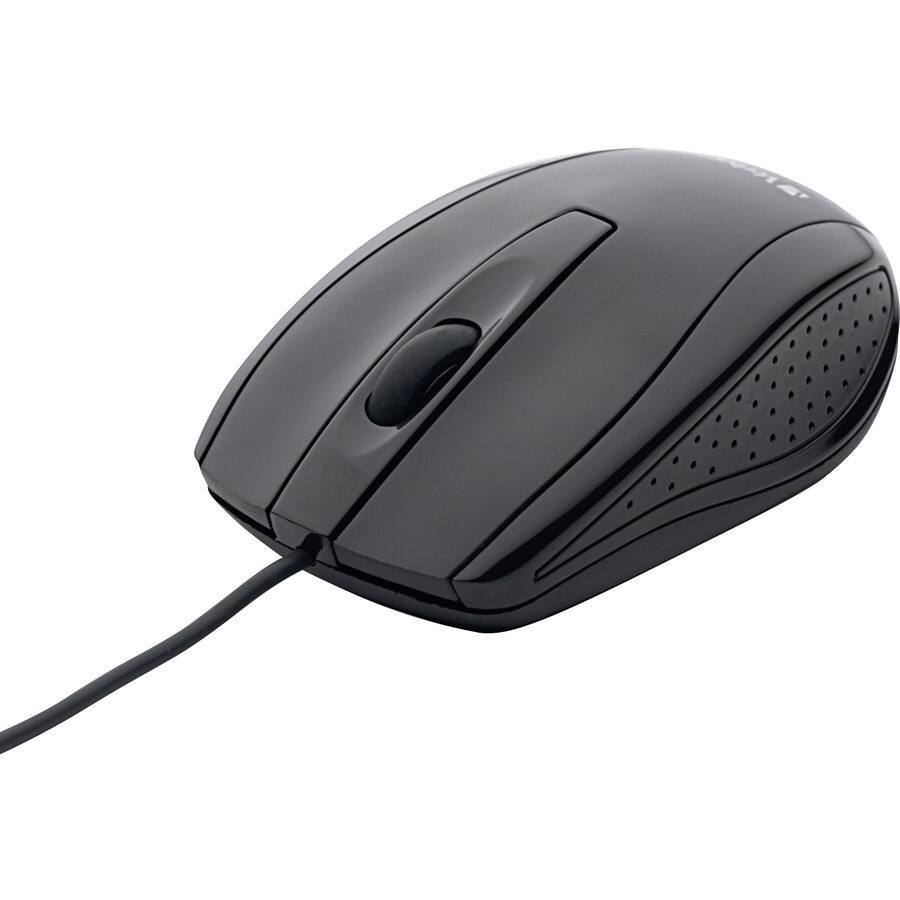 Alt View 2. Verbatim - Verbatim Corded Optical Mouse - Black - Optical - Cable - Black - Scroll Wheel - 1 Each - Black.