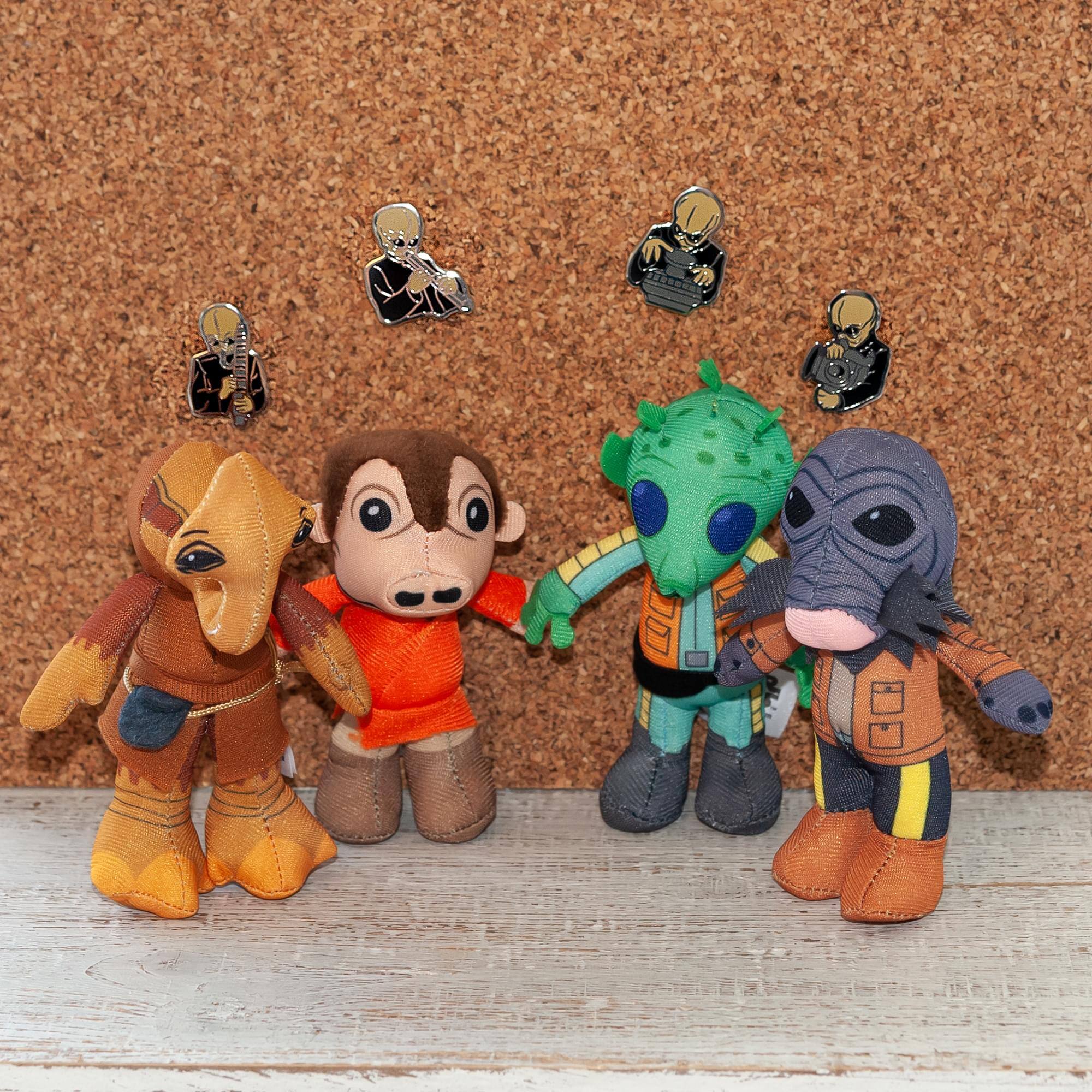 Alt View 4. Seven20 - Star Wars Exclusive Mos Eisley's Cantina Villains Plush & Enamel Pin Set.