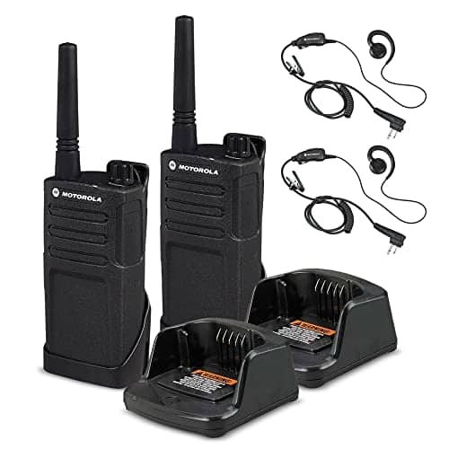 Motorola Solutions - 2 x Motorola RMM2050 On-Site 2-Way Radio (RMM2050) - 2 Pack With Mic Bundle - Black