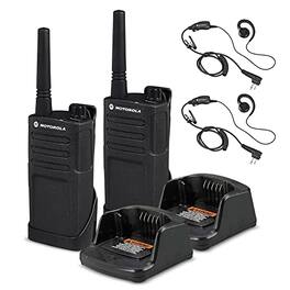Motorola Solutions - 2 x Motorola RMM2050 On-Site 2-Way Radio (RMM2050) - 2 Pack With Mic Bundle - Black