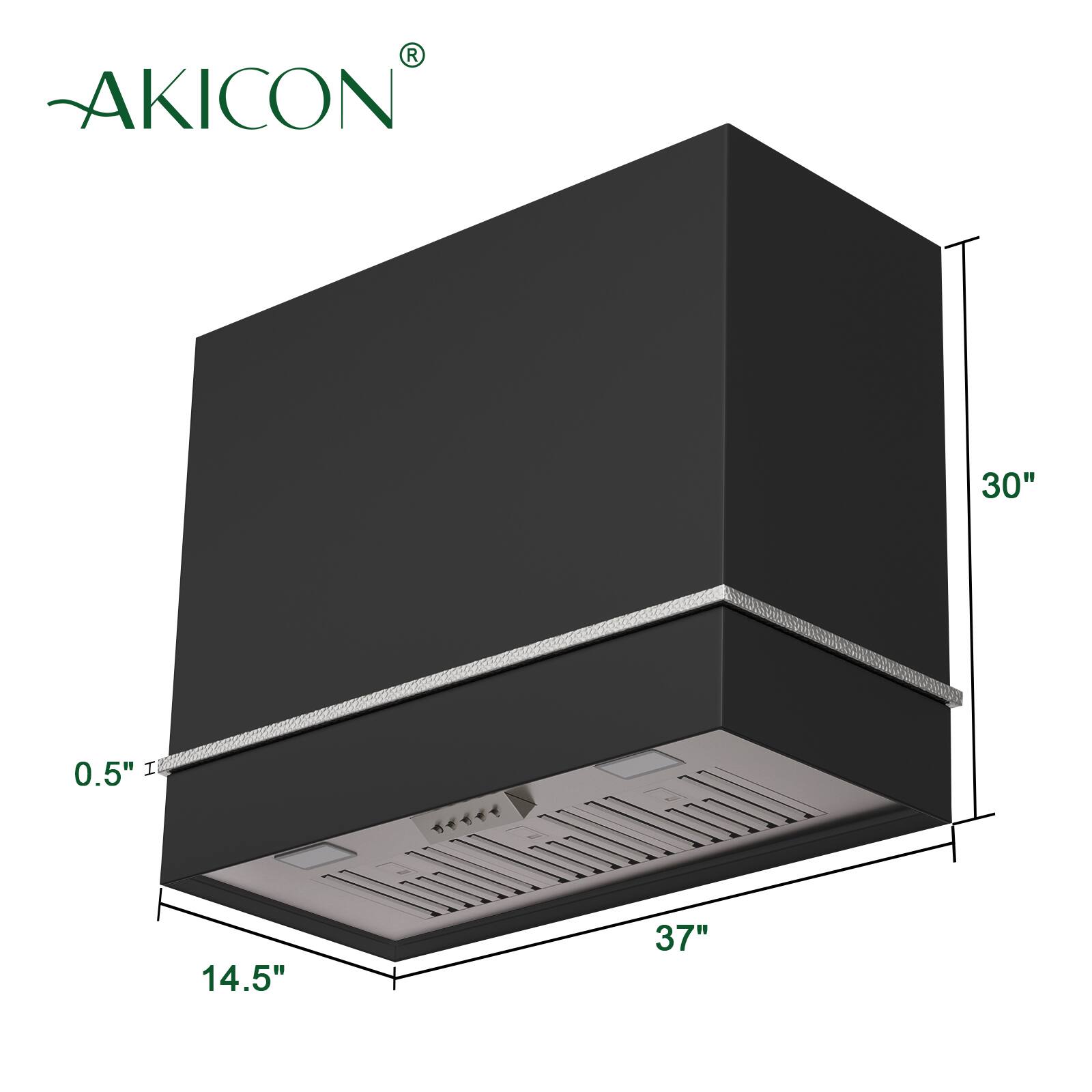AKICON  
30" x 37" x 14.5"  
0.5"