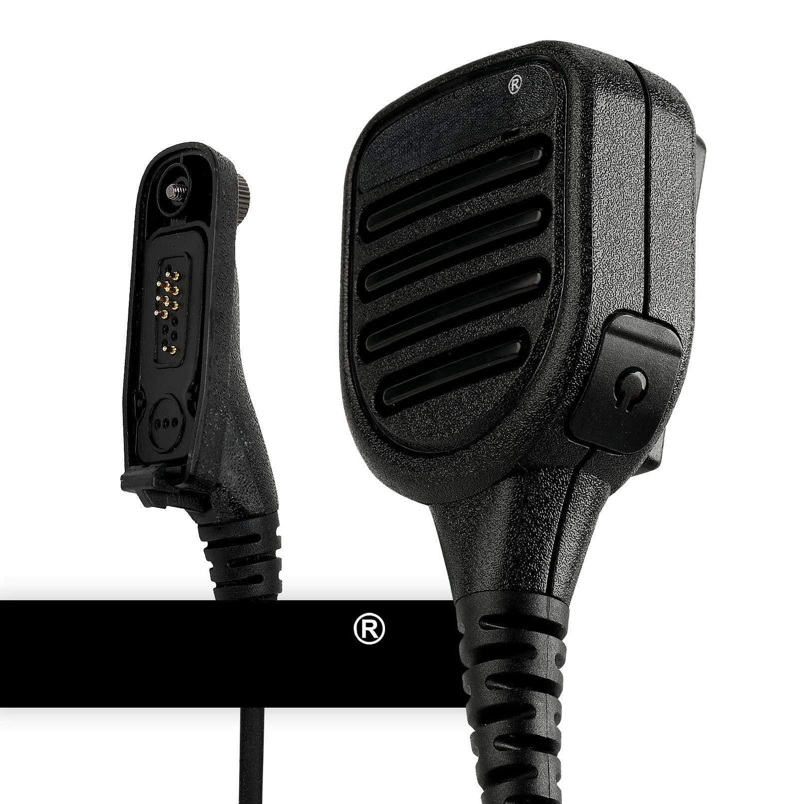 Back. PO3TICJUNKI3 - Apx 6000 4000 Water Radio Microphone Remote Shoulder Mic With 3 Audio Jack Compatible Motorola Xpr 6550 7550 - Red For Motorala Radio.