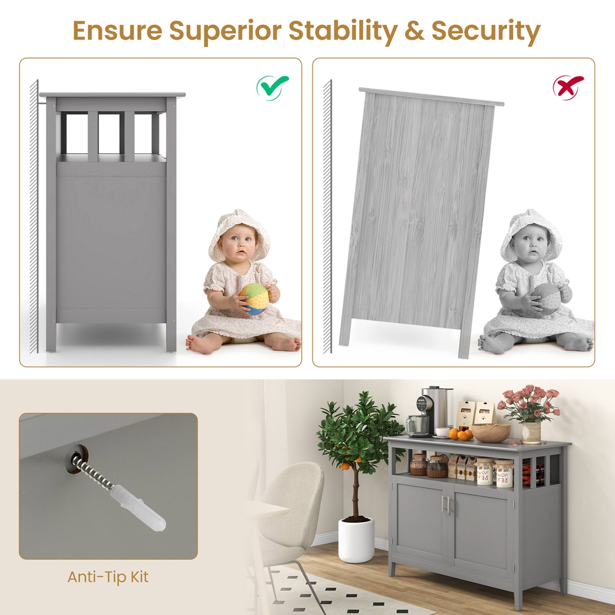 Ensure Superior Stability & Security X + Anti-Tip Kit