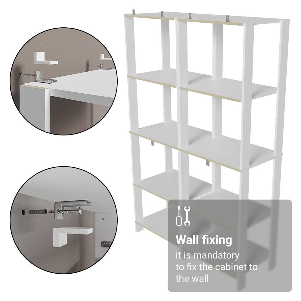 Wall fixing  
it is mandatory to fix the cabinet to the wall