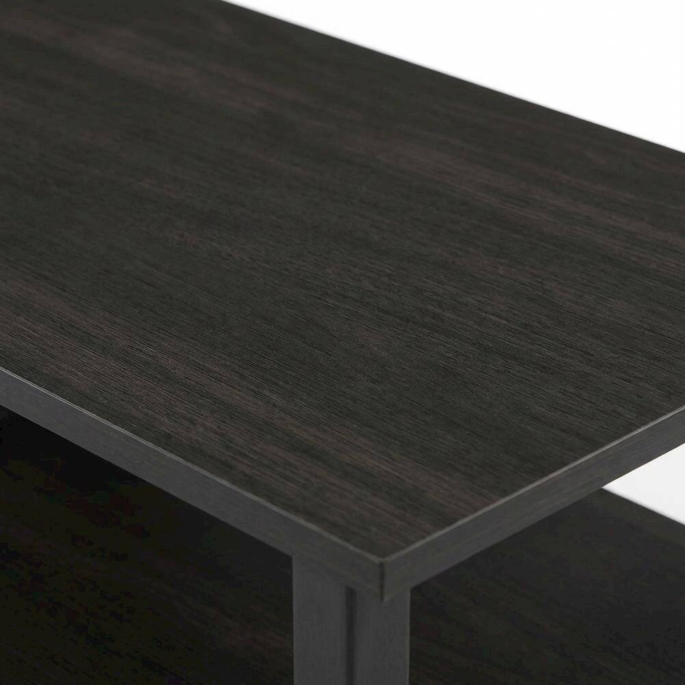 Alt View 4. FurniFact - Wooden 3-Tier TV Stand, TVs up to 50 inches, Espresso/Black finish, spacious - Black.