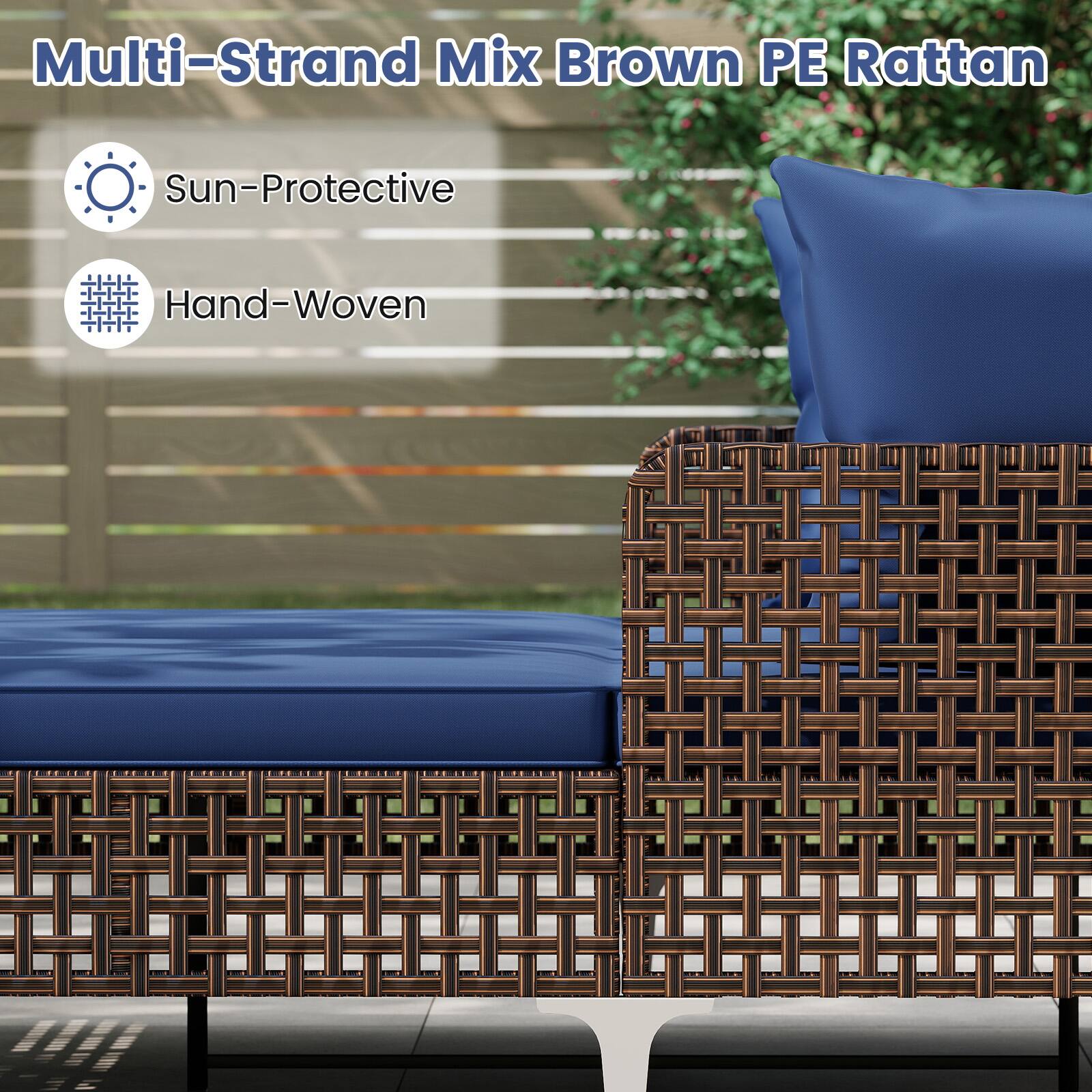 Multi-Strand Mix Brown PE Rattan

- Sun-Protective
- Hand-Woven