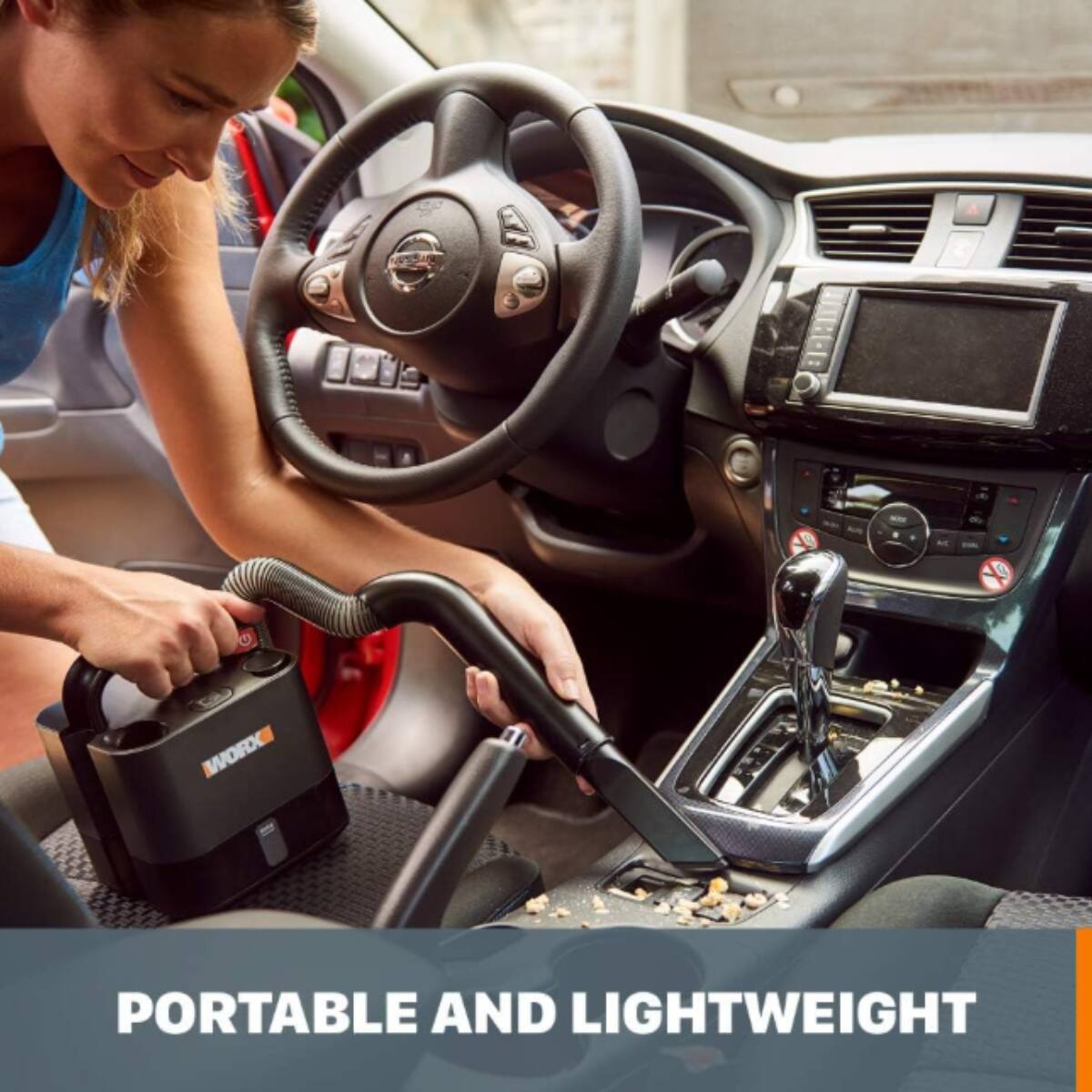 The text on the image reads "Portable and Lightweight."