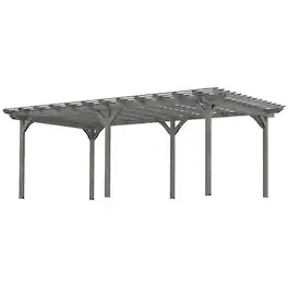 Outsunny - x 20' Outdoor Pergola - Gray