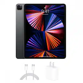 Apple - Refurbished Excellent - 12.9-inch iPad Pro 5th Generation (2021) Wi-Fi and Cellular 1TB (Unlocked) - Space Gray