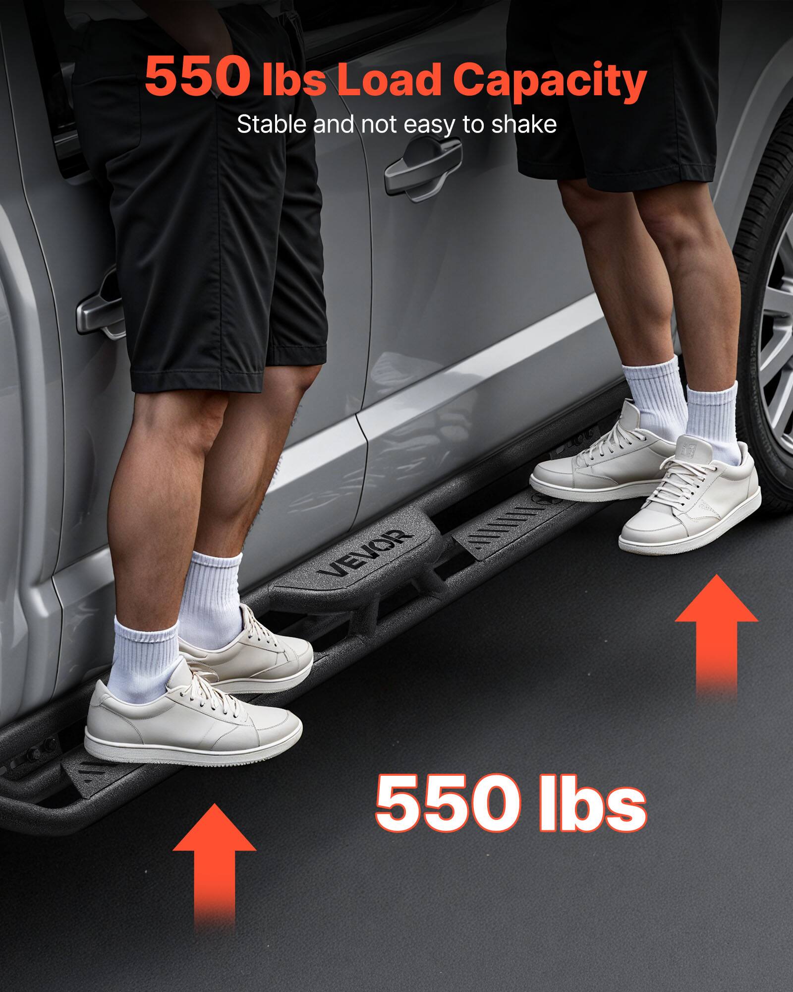 550 lbs Load Capacity  
Stable and not easy to shake  

550 lbs