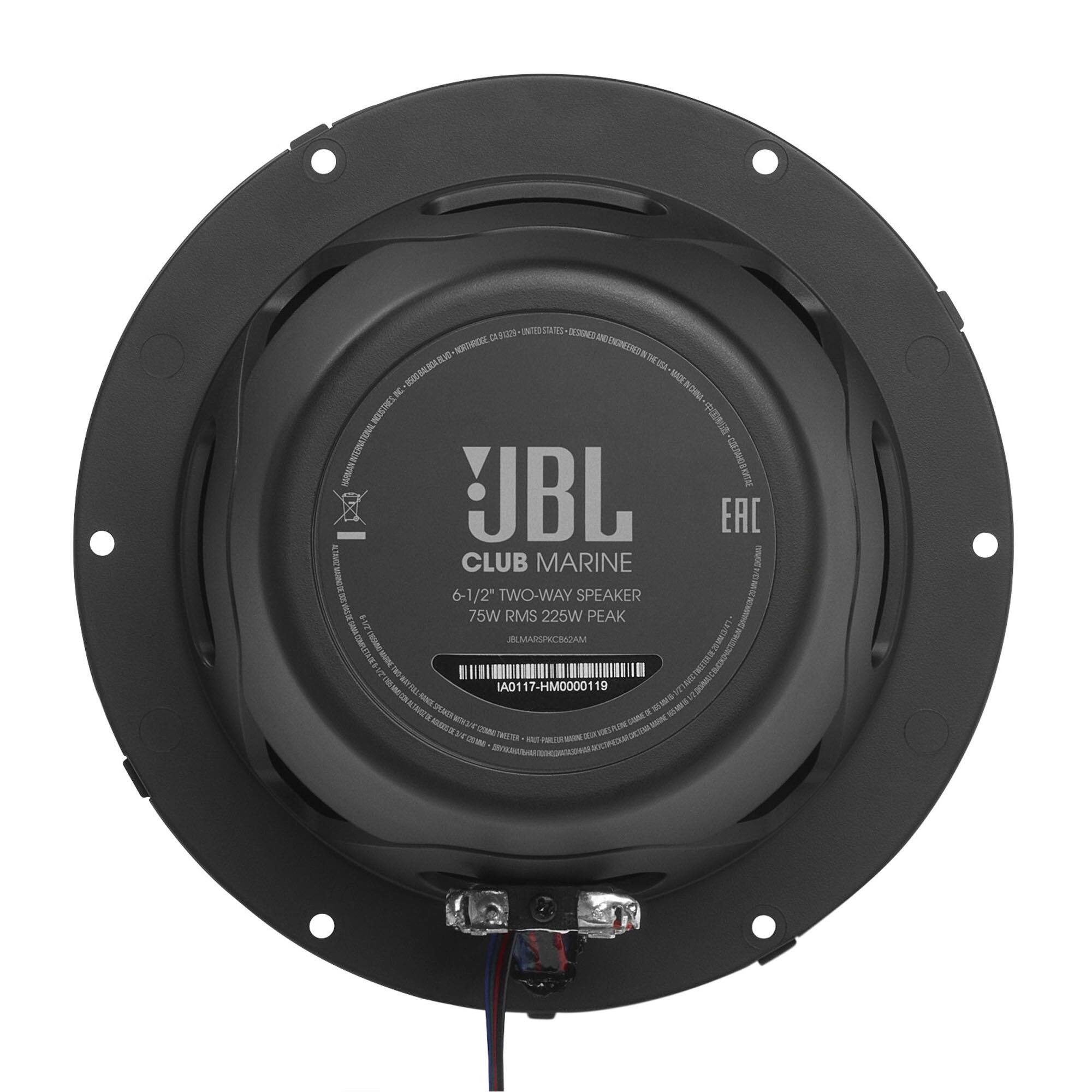 JBL CLUB MARINE  
6-1/2" TWO-WAY SPEAKER  
75W RMS 225W PEAK  
IA0117-HM0000119