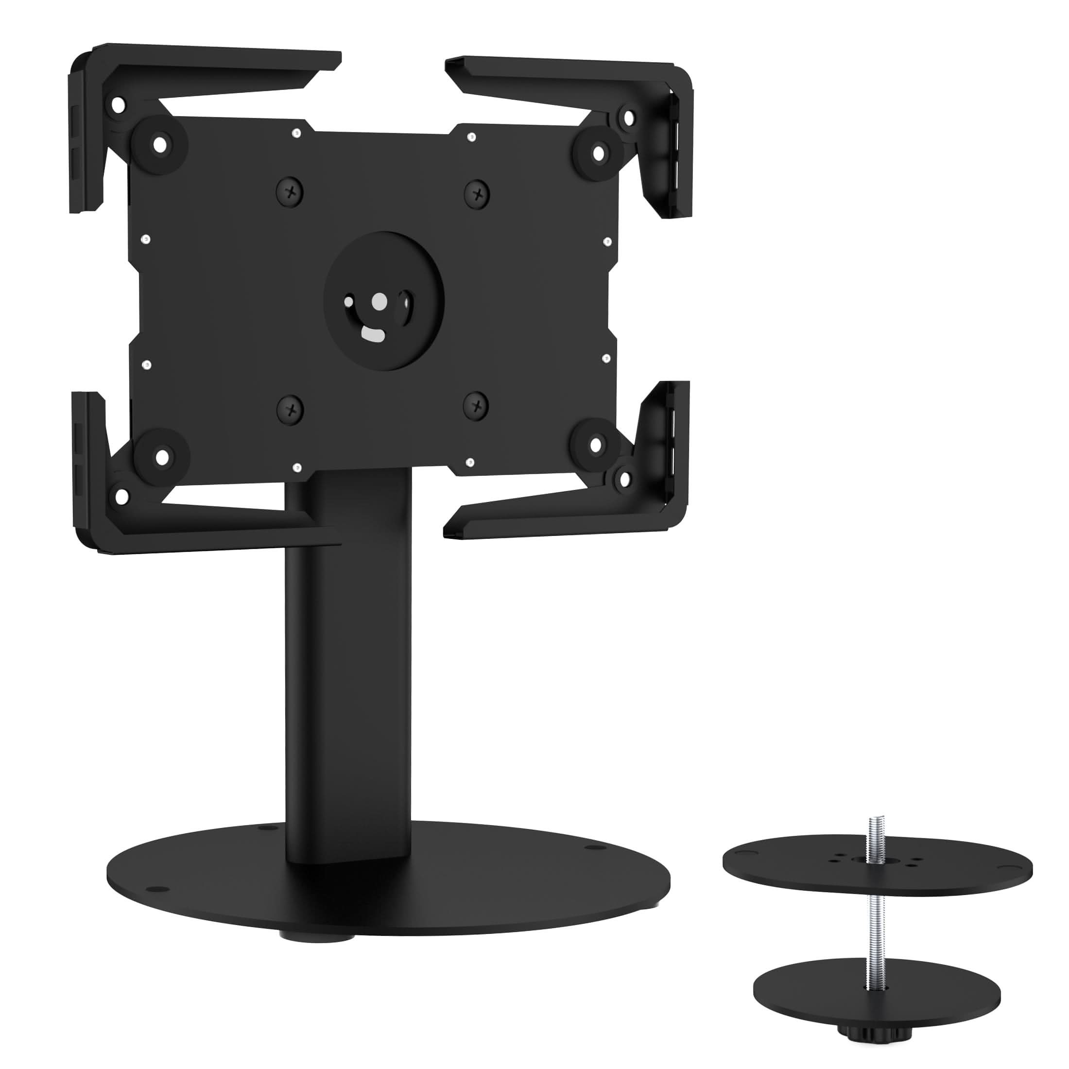 Alt View 6. Mount-It! - Universal Tablet Countertop Stand with Tilt & Rotation for Most 9.7″‑13″ Tablets, Free‑Standing or Bolt‑Down, Black - Black.