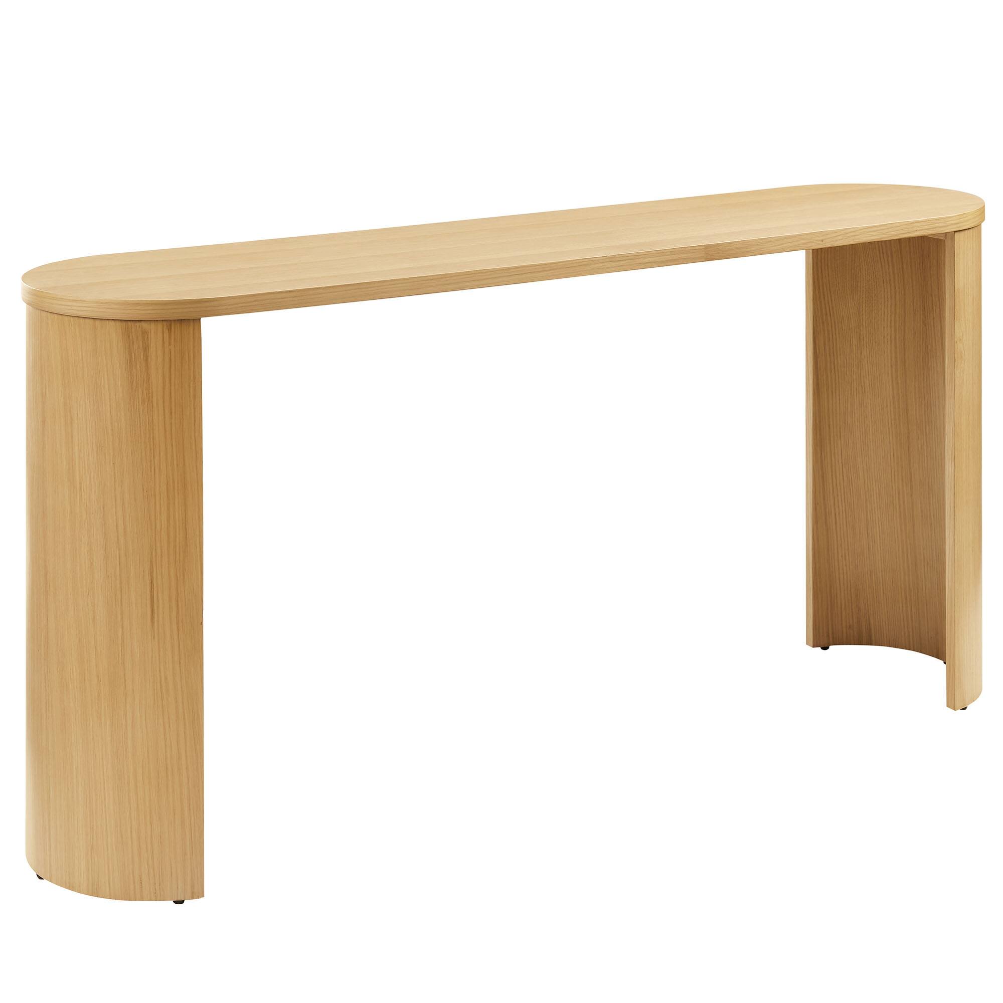 Angle. Modway - Aspect Oval Wood Entryway Console Table by Modway - Oak.