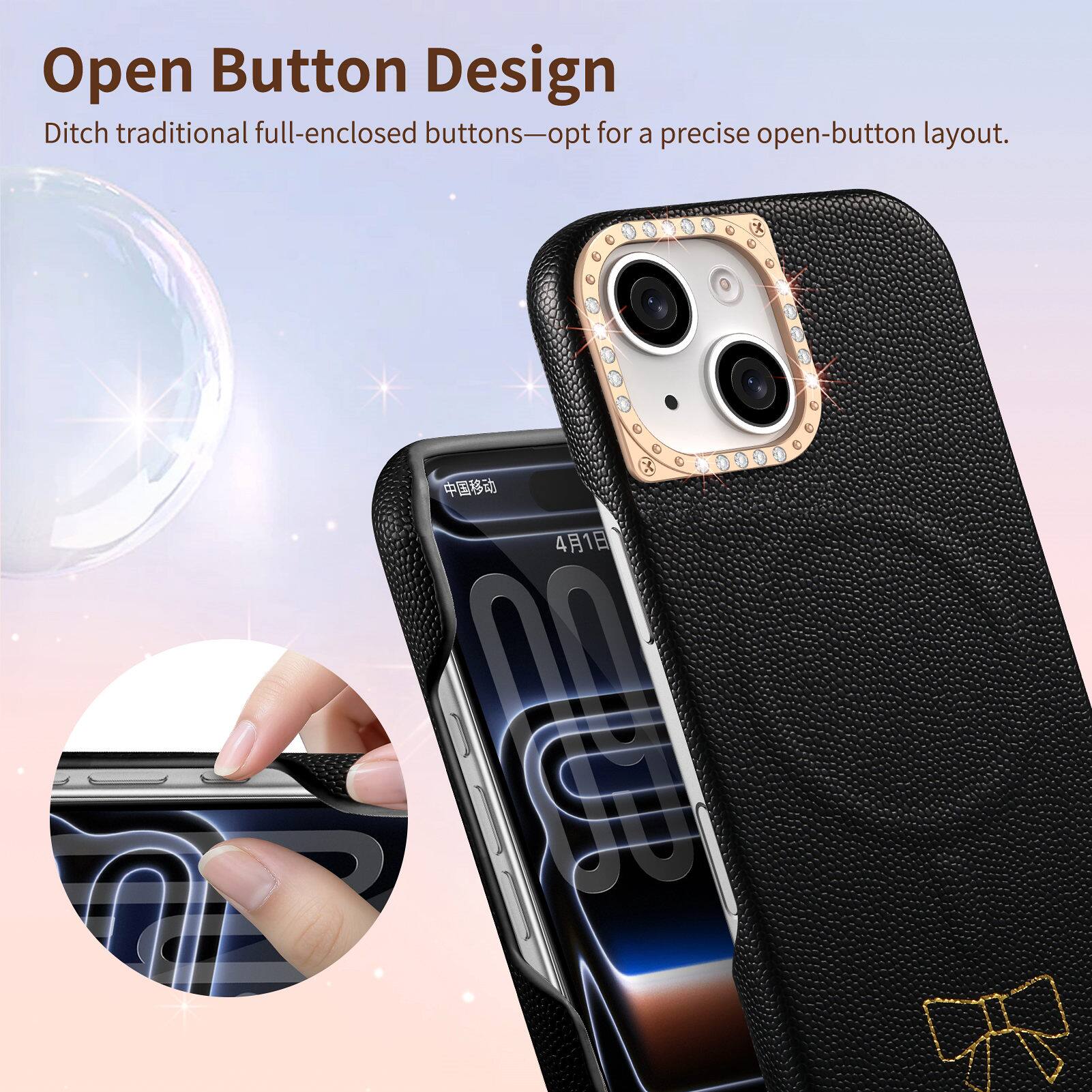 Open Button Design  
Ditch traditional full-enclosed buttons—opt for a precise open-button layout.