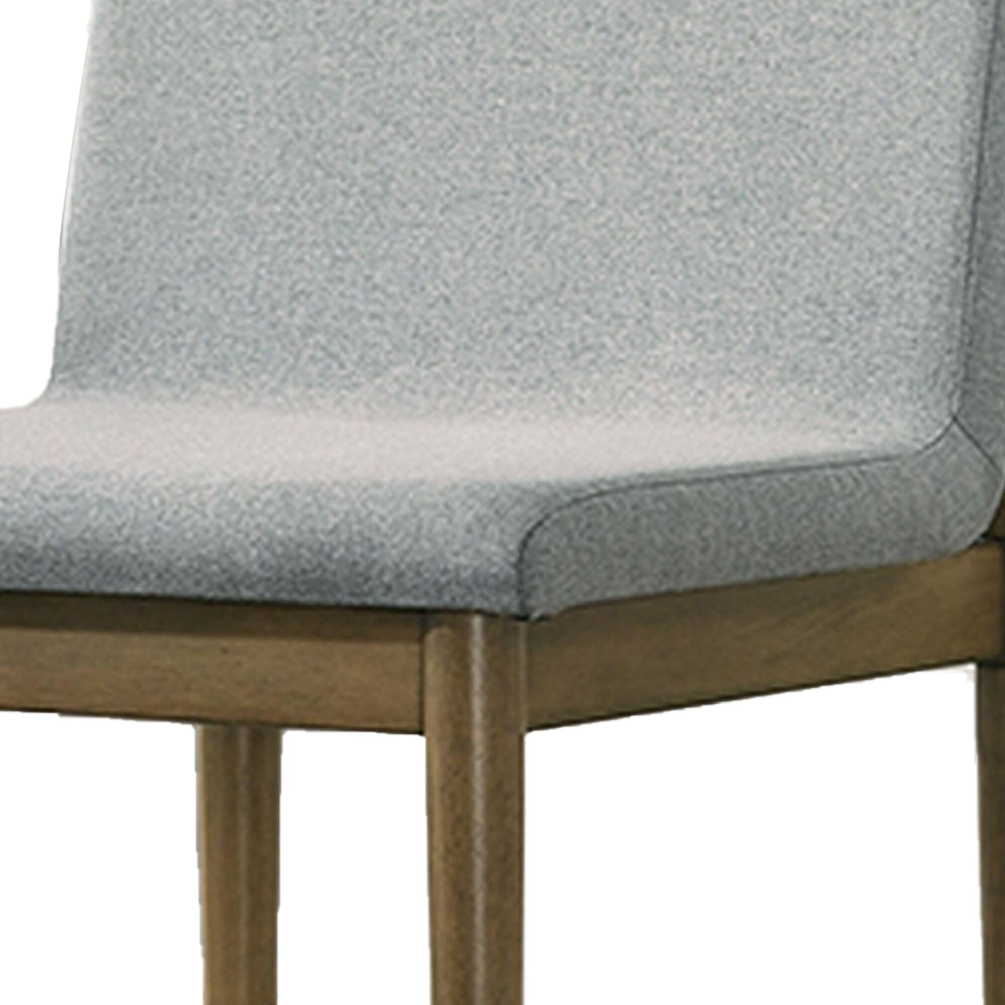 Alt View 2. Manhattan Lane - 19 Inch Dining Chair, Set of 2, Gray Fabric, Parson Style, Cushioned Seat - Gray, Brown.