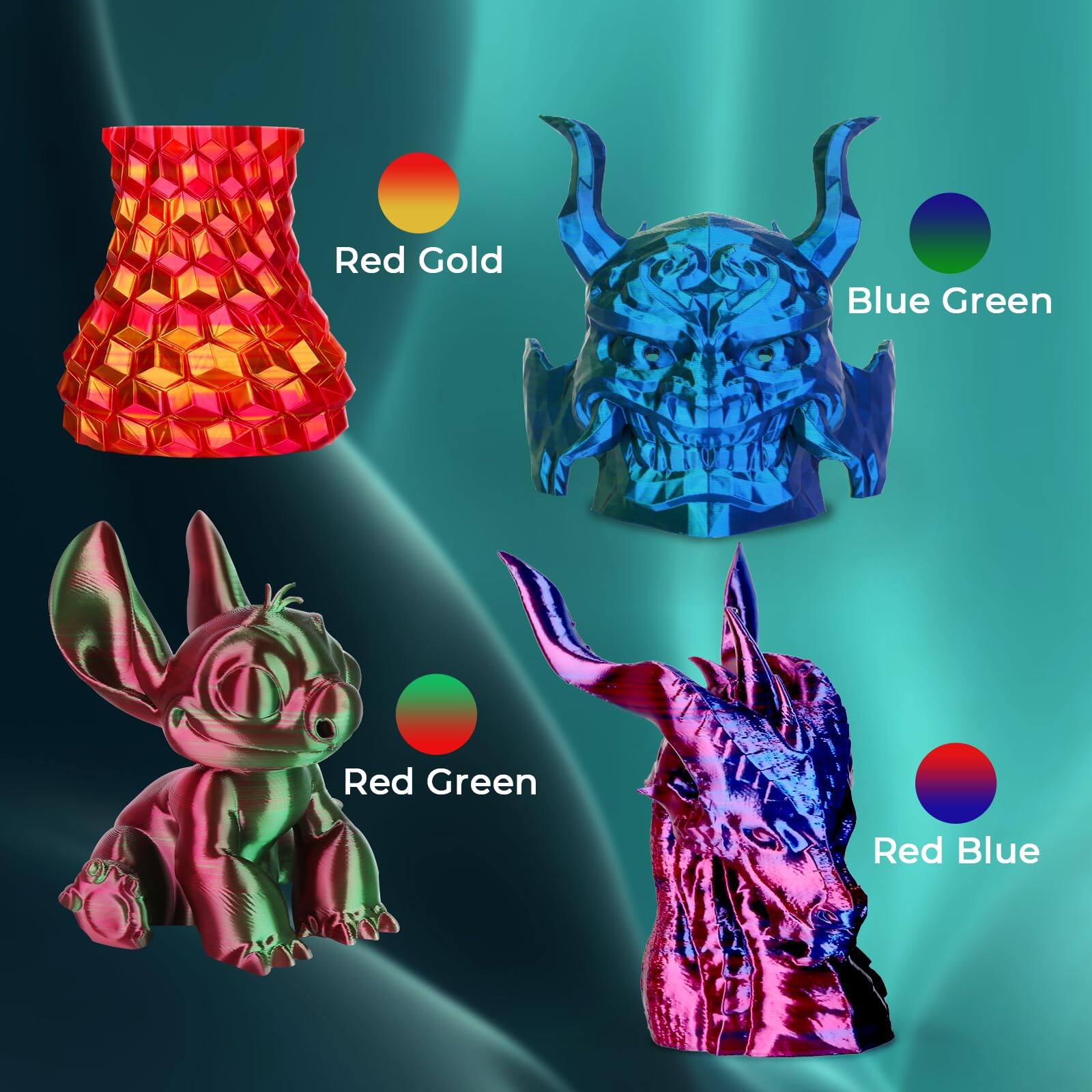 Red Gold  
Blue Green  
Red Green  
Red Blue