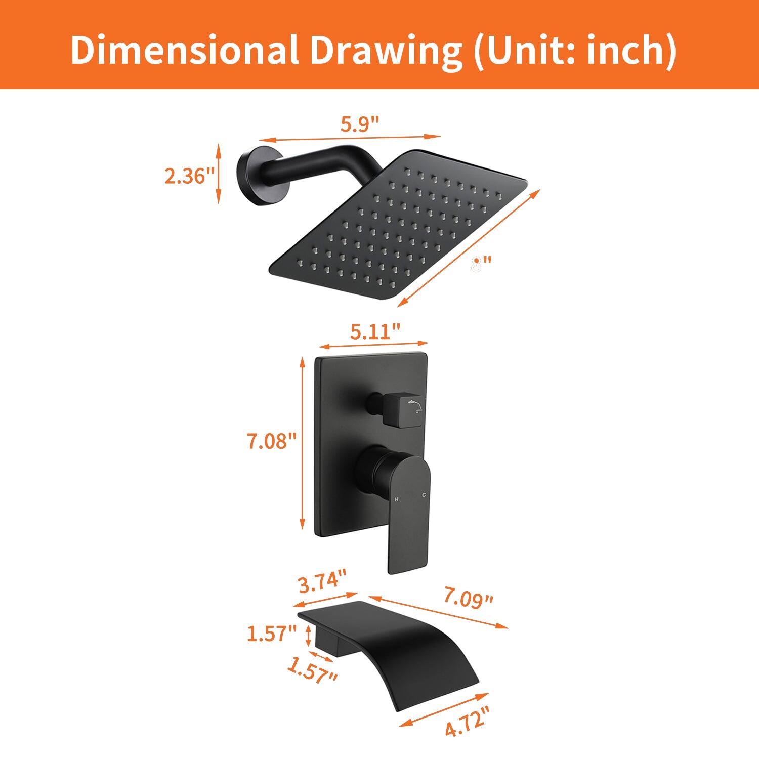 Dimensional Drawing (Unit: inch)

- 5.9"
- 2.36"
- 5.11"
- 7.08"
- 3.74"
- 1.57"
- 1.57"
- 7.09"
- 4.72"