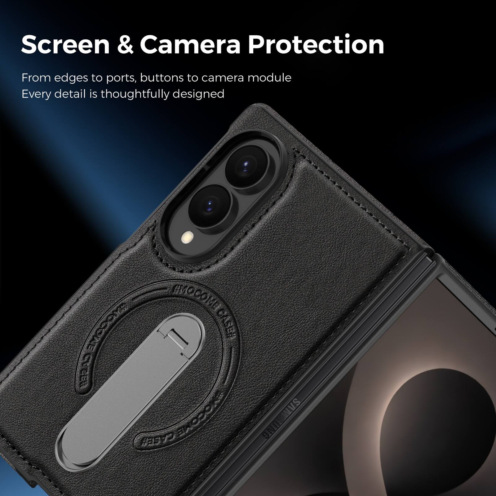 Screen & Camera Protection  
From edges to ports, buttons to camera module  
Every detail is thoughtfully designed  

EMOCOME CASE  
SAMSUNG