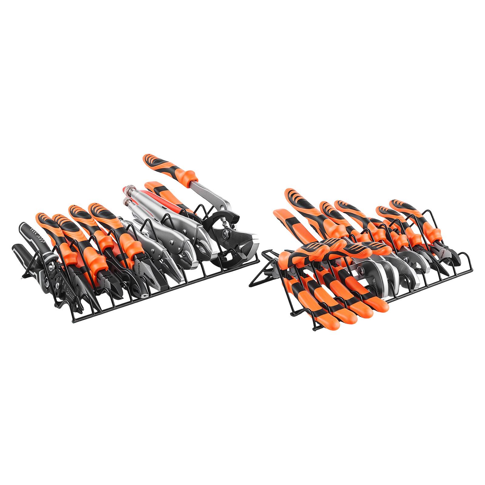 Alt View 5. VEVOR - Pliers Set 20-Piece Utility Set Polished Carbon Steel Jaw Hand Tools, For DIY & Home Use, Long Nose, Locking, Diagonal - Orange;Silver.