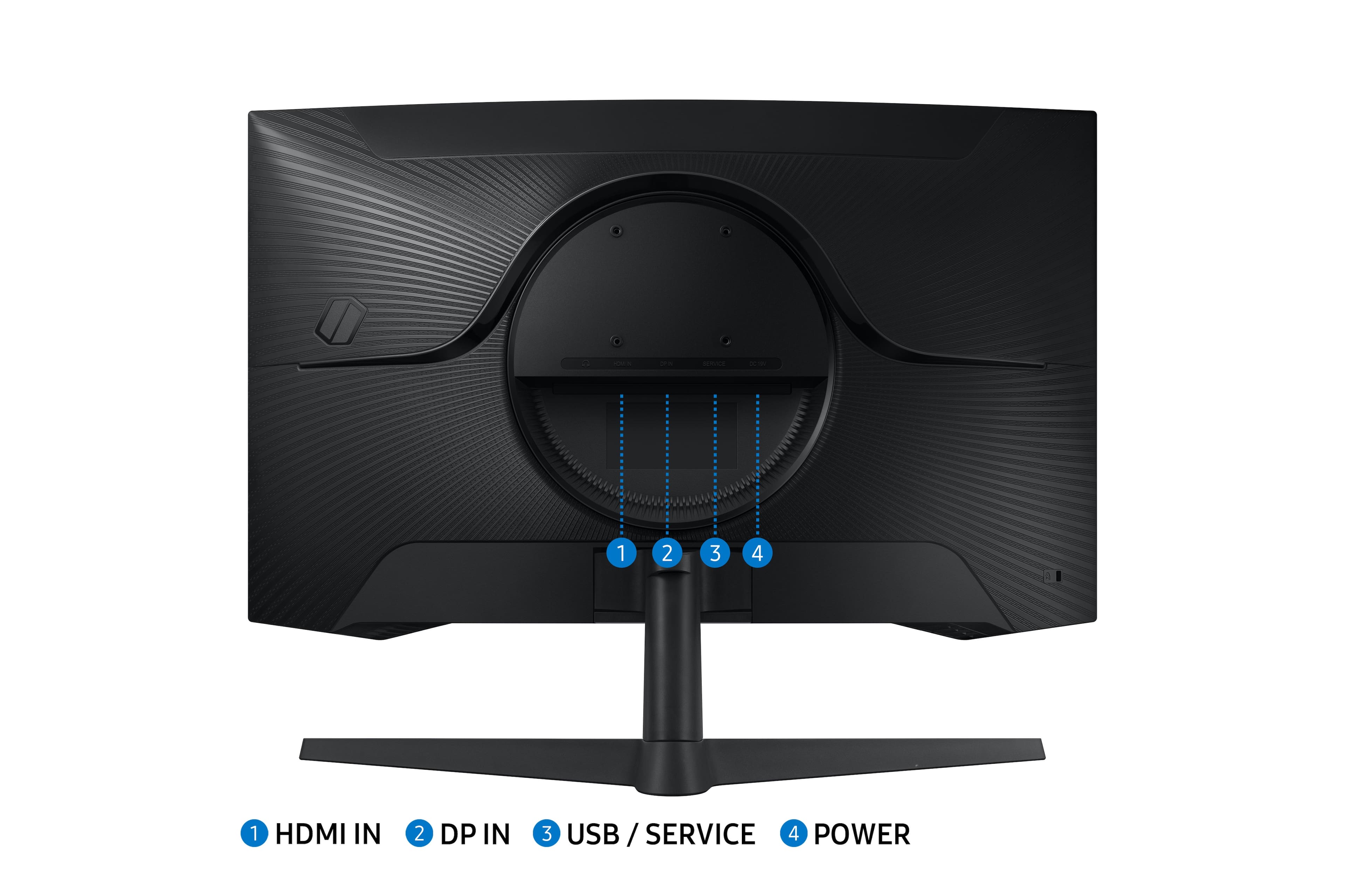 Alt View 16. Samsung - 27" Odyssey 1000R Curved QHD 165Hz 1ms AMD FreeSync Gaming Monitor (DP, HDMI) - Black.