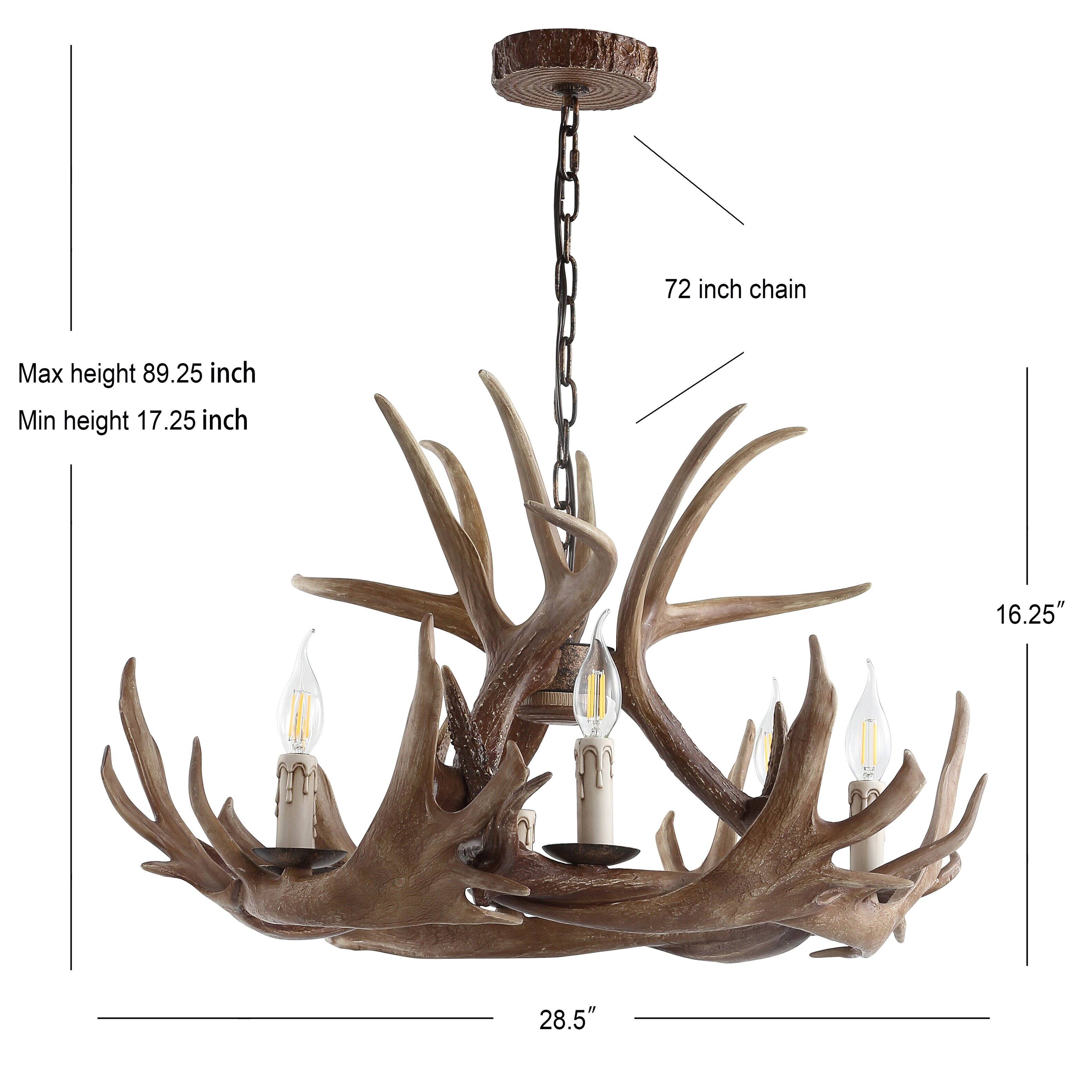 72 inch chain  
Max height 89.25 inch  
Min height 17.25 inch  
16.25"  
28.5"