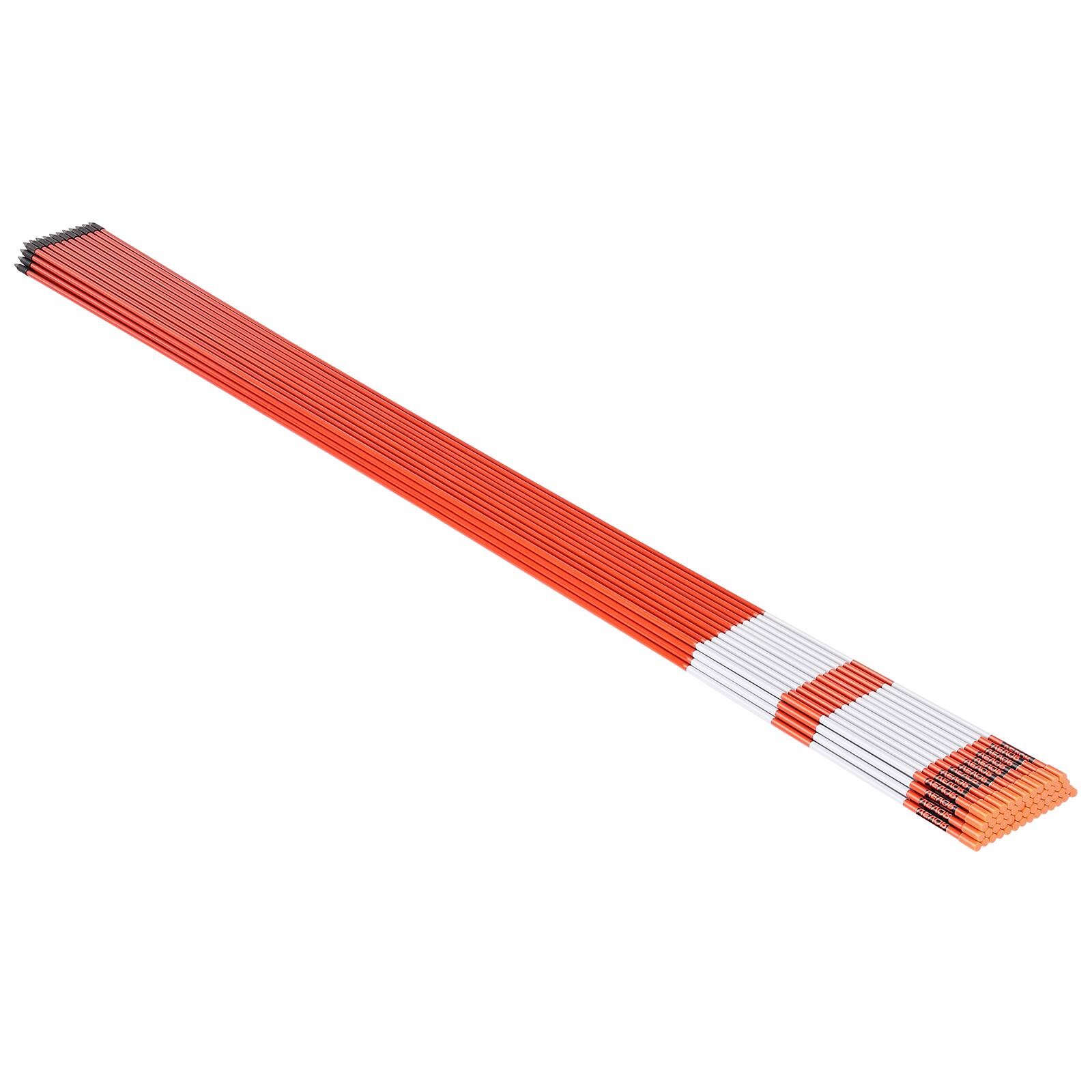 Alt View 5. VEVOR - Driveway Markers, 100Pcs 72 in Long 5/16 in Dia, Hi-Visibility Driveway Reflectors with 12 in Steel Drill Bits - Orange.