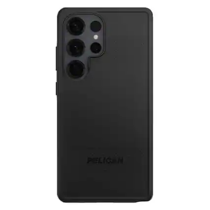 Front. Pelican - Pelican Protector Case Samsung Galaxy S25 Ultra - Black - Black.