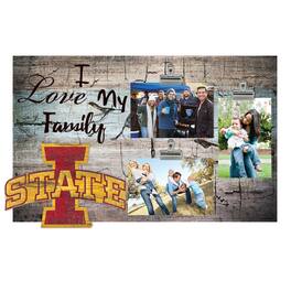 Fan Creations - Iowa State Cyclones 11" x 19" I Love My Family Clip Photo Frame - Multicolor