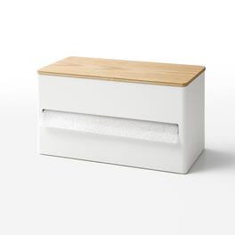 Yamazaki Home - Paper Towel Dispenser - Steel + Wood - Ash