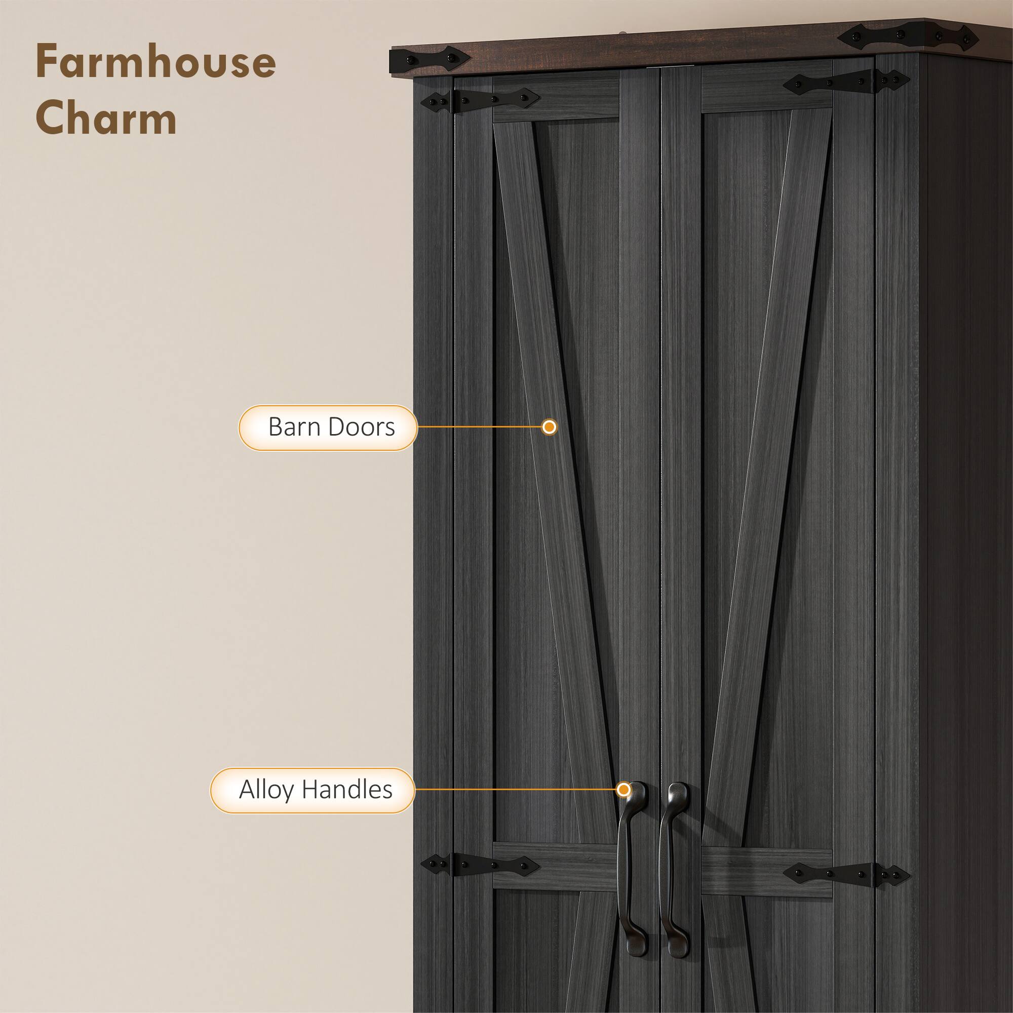 Farmhouse Charm

Barn Doors

Alloy Handles