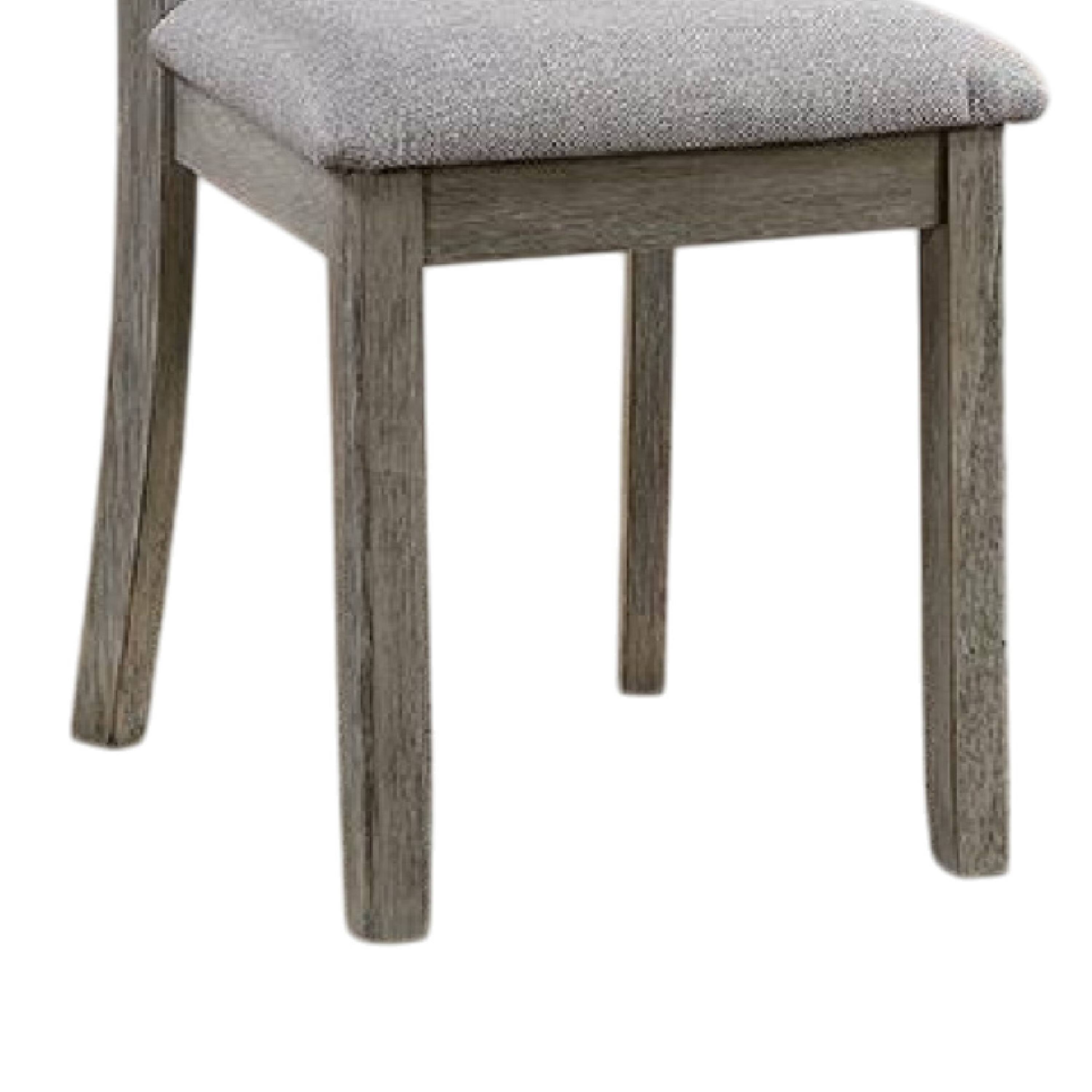 Alt View 3. Manhattan Lane - Lais Side Dining Chair Set of 2, Ladder Backrest, Solid Wood - Gray.