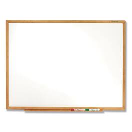 Quartet - Classic Series Total Erase Dry Erase Boards, 36" x 24", White Surface, Oak Finished Fiberboard (MDF) Frame