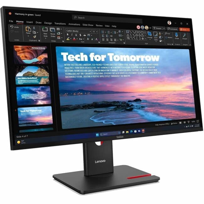 Lenovo - ThinkVision T27QD-40 27" Class WQHD LED Monitor - 16:9 - 27" Viewable - In-plane Switching (IPS) - Eclipse Black