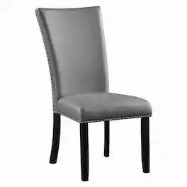 Manhattan Lane - Aline Side Dining Chair Set of 2, Nailhead Trim - Gray, Black
