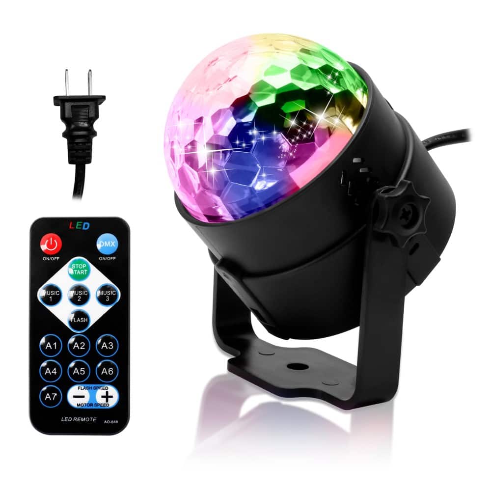 UKing - Party Magic Disco Ball Light LED Club RGB Rotating Club DJ Stage Lights +Remote