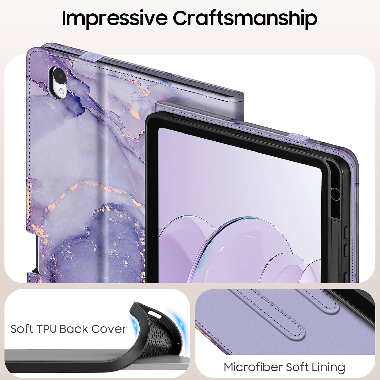 Impressive Craftsmanship

Soft TPU Back Cover

Microfiber Soft Lining