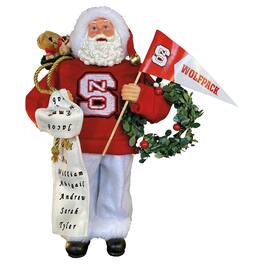 Santa's Workshop - NC State Wolfpack 12" Proud Santa - Red