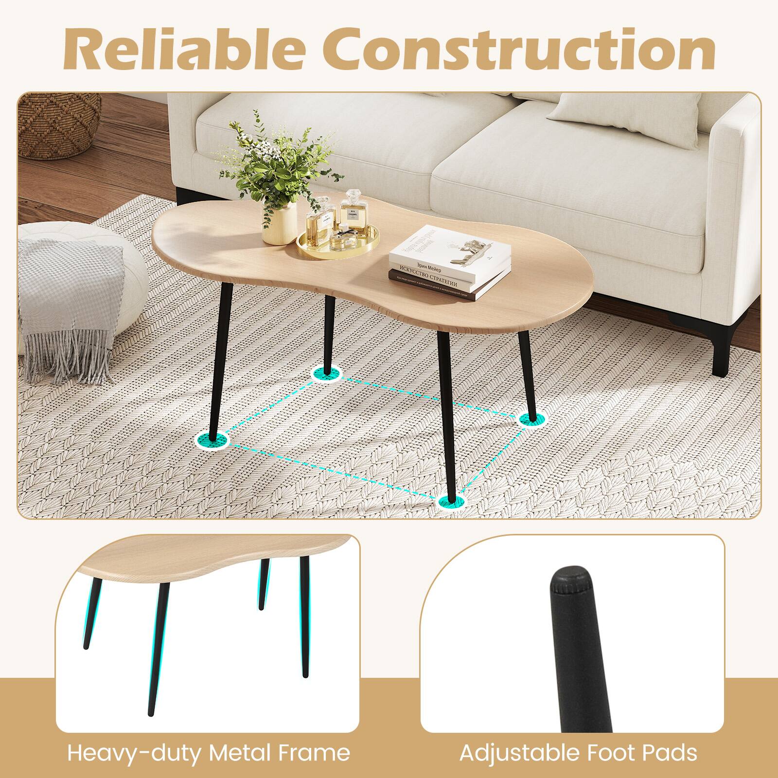 Reliable Construction

Heavy-duty Metal Frame Adjustable Foot Pads