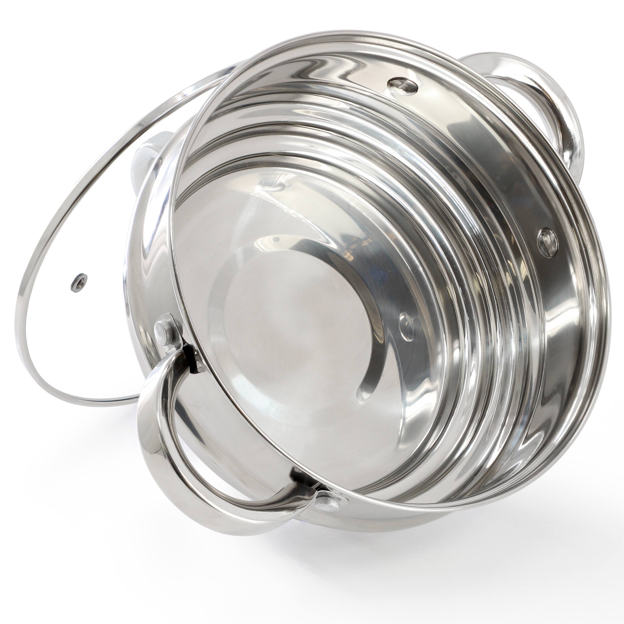 Alt View 1. Oster - Oster Sangerfield 8 Inch Universal Stainless Steel Double Boiler with Lid - Silver.