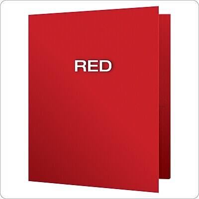 Alt View 2. Oxford - Oxford Twin Portfolio Folders, Red, 25/Box (OXF 57511) - Red.