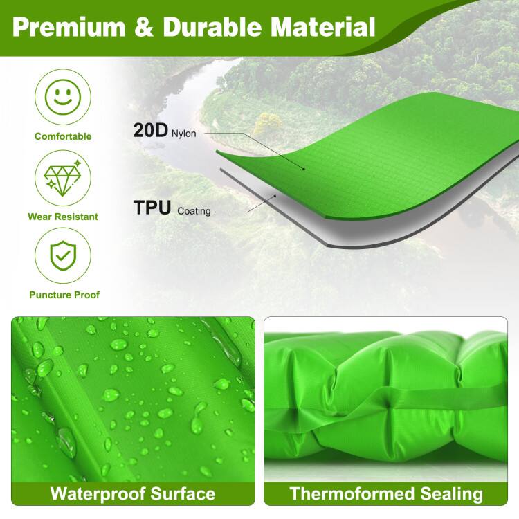 Premium & Durable Material

- Comfortable
- Wear Resistant
- Puncture Proof

20D Nylon
TPU Coating

Waterproof Surface
Thermofromed Sealing