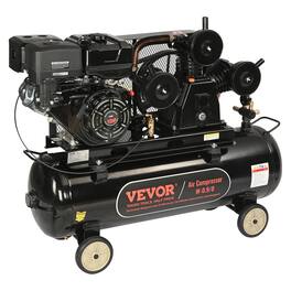 VEVOR - 15HP Gas Powered Air Compressor, 30 Gallon Horizontal Air Compressor Tank, 33CFM@115PSI Gas Driven Piston Pump - Black