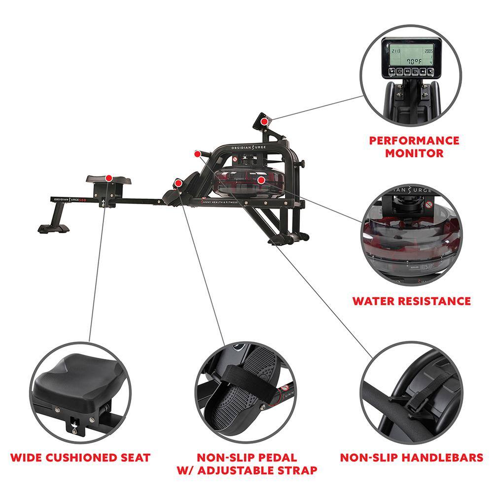 2D 209F 12 ORSIDIANJURCE WEGE PERFORMANCE MONITOR downfoti.o AN SURCE URC WATER RESISTANCE WIDE CUSHIONED SEAT NON-SLIP PEDAL NON-SLIP HANDLEBARS W/ ADJUSTABLE STRAP