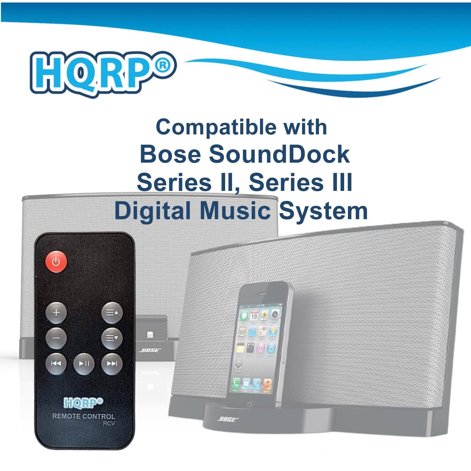 HQRP® Compatible with Bose SoundDock Series II, Series III Digital Music System

HQRP® REMOTE CONTROL RCV